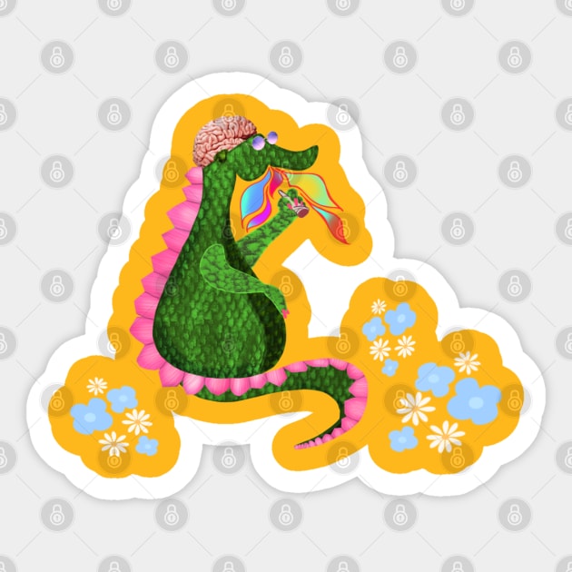Puff the dope dragon Sticker by KdpTulinen